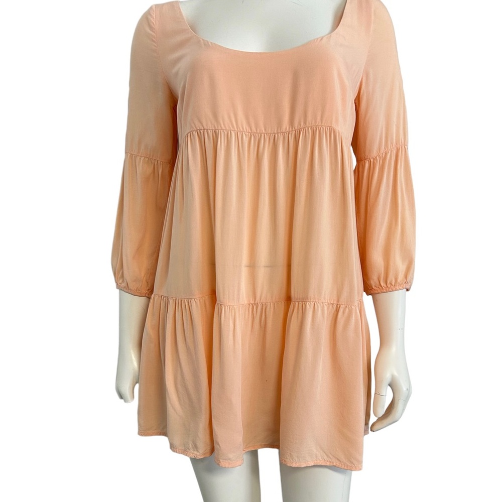 Nasty‎ Gal peach ruffle dress small.